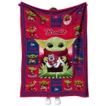 personalized fresno state bulldogs yody baby pattern red quilt blanket best selling