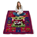 personalized fresno state bulldogs yody baby pattern red quilt blanket best selling