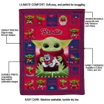 personalized fresno state bulldogs yody baby pattern red quilt blanket best selling