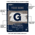 personalized georgetown hoyas grunge patch blue white quilt blanket best selling