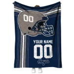 personalized georgetown hoyas helmet theme blue quilt blanket best selling