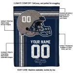 personalized georgetown hoyas helmet theme blue quilt blanket best selling