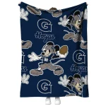 personalized georgetown hoyas mickey football blue quilt blanket best selling