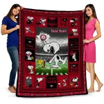 personalized georgia bulldogs snoopy coach red quilt blanket best selling