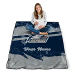 personalized georgia southern eagles brushstroke layers blue quilt blanket best selling