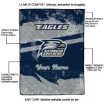 personalized georgia southern eagles brushstroke layers blue quilt blanket best selling