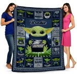 personalized georgia southern eagles yody baby pattern blue quilt blanket best selling