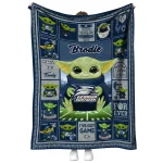 personalized georgia southern eagles yody baby pattern blue quilt blanket best selling