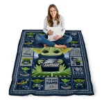 personalized georgia southern eagles yody baby pattern blue quilt blanket best selling