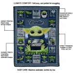 personalized georgia southern eagles yody baby pattern blue quilt blanket best selling