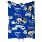 personalized georgia state panthers mickey football blue quilt blanket best selling