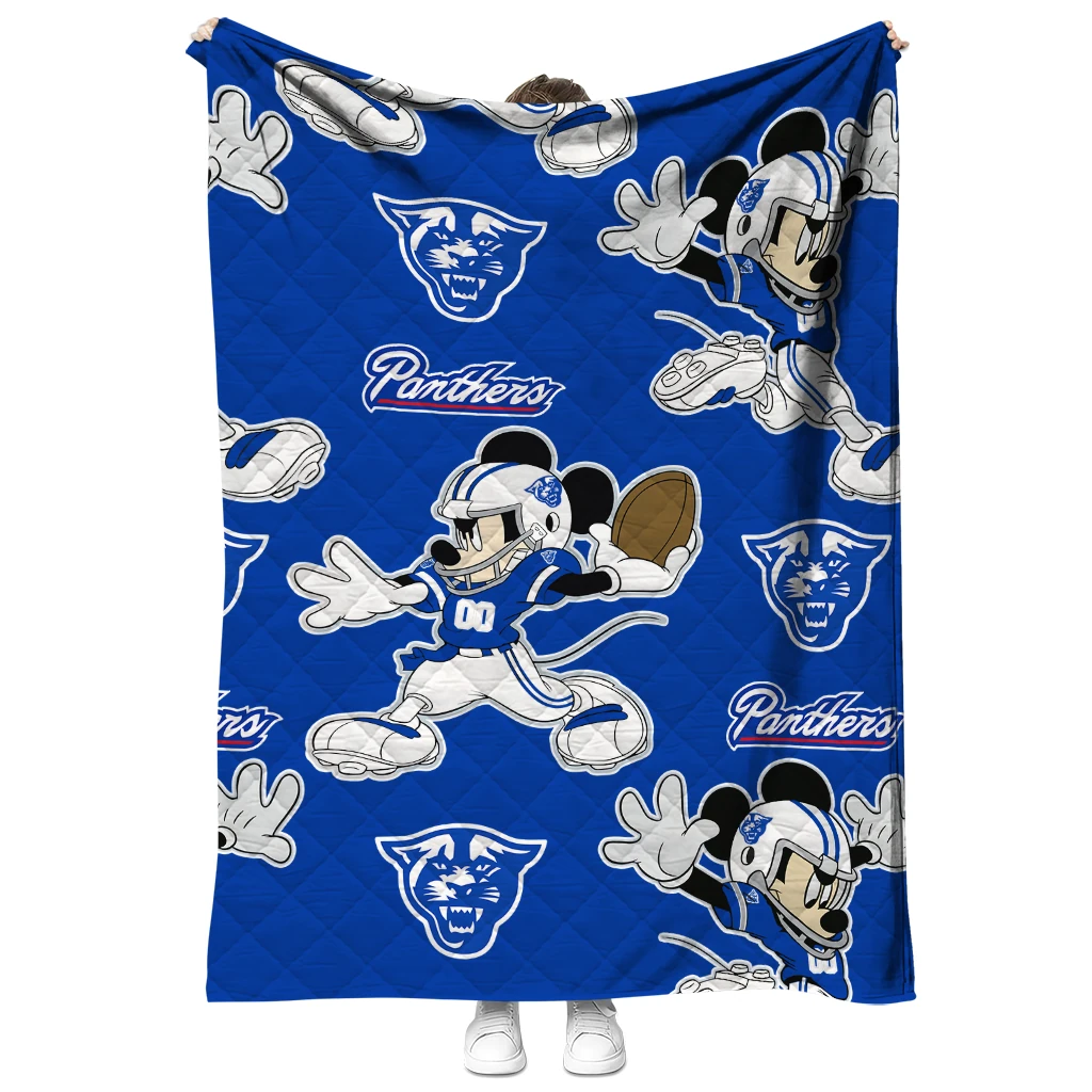 personalized georgia state panthers mickey football blue quilt blanket fashion forward personalized georgia state panthers mickey football blue quilt blanket fashion forward