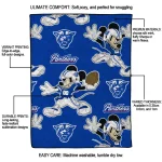 personalized georgia state panthers mickey football blue quilt blanket best selling
