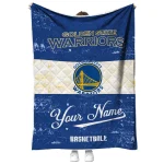 personalized golden state warriors helmet fan blue white quilt blanket best selling