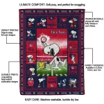 personalized gonzaga bulldogs snoopy coach blue quilt blanket best selling