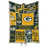 personalized green bay packers helmet passion green quilt blanket best selling