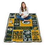 personalized green bay packers helmet passion green quilt blanket best selling