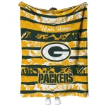 personalized green bay packers layered florals green white quilt blanket best selling