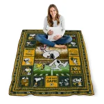 personalized green bay packers snoopy coach green quilt blanket best selling