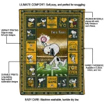 personalized green bay packers snoopy coach green quilt blanket best selling
