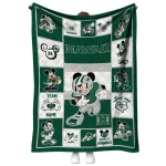 personalized hawaii rainbow warriors mickey crimson green white quilt blanket best selling