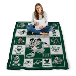 personalized hawaii rainbow warriors mickey crimson green white quilt blanket best selling