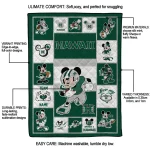 personalized hawaii rainbow warriors mickey crimson green white quilt blanket best selling