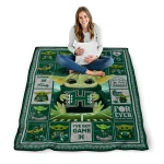 personalized hawaii rainbow warriors yody baby pattern green quilt blanket best selling