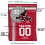 personalized houston cougars helmet theme red quilt blanket best selling