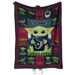 personalized houston texans yody baby pattern blue quilt blanket best selling