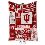 personalized indiana hoosiers helmet passion red quilt blanket best selling
