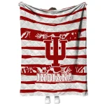 personalized indiana hoosiers layered florals red white quilt blanket best selling