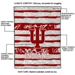 personalized indiana hoosiers layered florals red white quilt blanket best selling