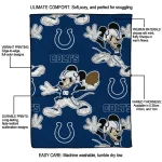 personalized indianapolis colts mickey football blue quilt blanket best selling