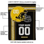 personalized iowa hawkeyes helmet theme black quilt blanket best selling