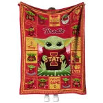 personalized iowa state cyclones yody baby pattern red quilt blanket best selling