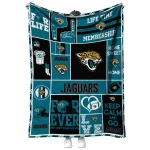 personalized jacksonville jaguars helmet passion teal quilt blanket best selling