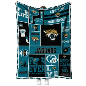 personalized jacksonville jaguars helmet passion teal quilt blanket fashion forward