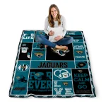 personalized jacksonville jaguars helmet passion teal quilt blanket best selling