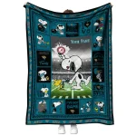 personalized jacksonville jaguars snoopy coach teal quilt blanket best selling
