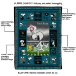 personalized jacksonville jaguars snoopy coach teal quilt blanket best selling