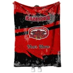 personalized jacksonville state gamecocks brushstroke layers red quilt blanket best selling