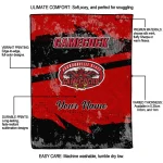 personalized jacksonville state gamecocks brushstroke layers red quilt blanket best selling