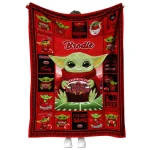 personalized jacksonville state gamecocks yody baby pattern red quilt blanket best selling
