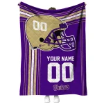 personalized james madison dukes helmet theme purple quilt blanket best selling