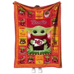 personalized kansas city chiefs yody baby pattern red quilt blanket best selling