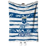 personalized kansas city royals layered florals royal blue white quilt blanket best selling