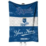 personalized kansas city royals snoopy victory royal blue white quilt blanket best selling