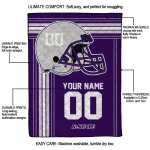 personalized kansas state wildcats helmet theme purple quilt blanket best selling