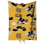 personalized kennesaw state owls mickey football gold quilt blanket best selling